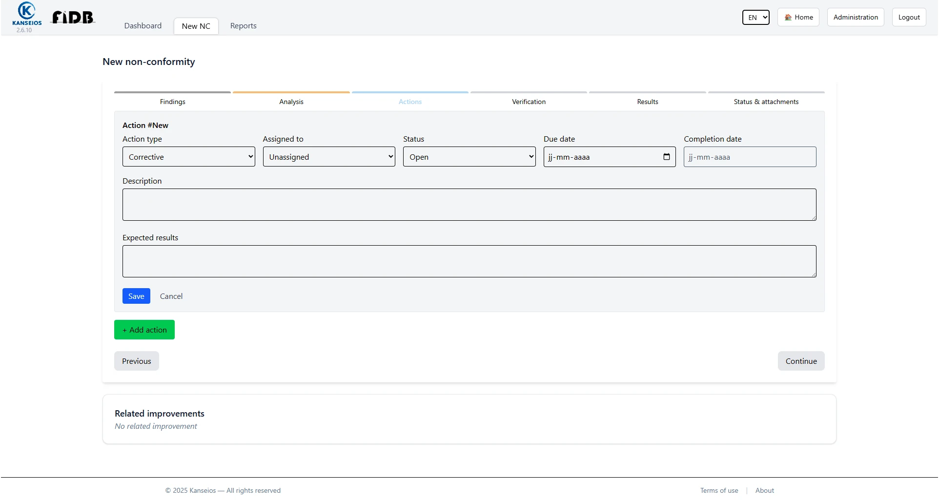 Capture - Action plan
